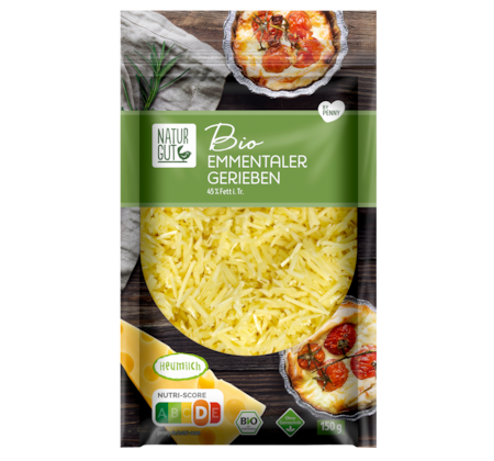 NATURGUT Bio Emmentaler gerieben