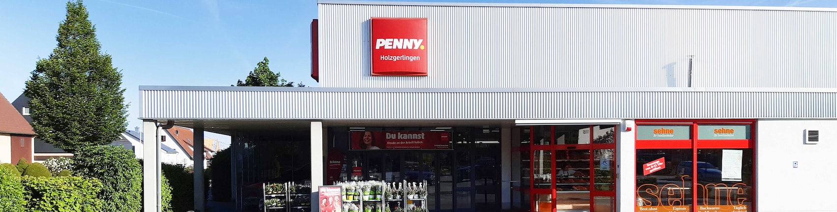 sie sehen den Eingang vom Penny Markt in Holzgerlingen Tübinger Straße 111