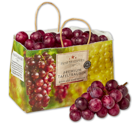 Dunkle, kernlose Tafeltrauben