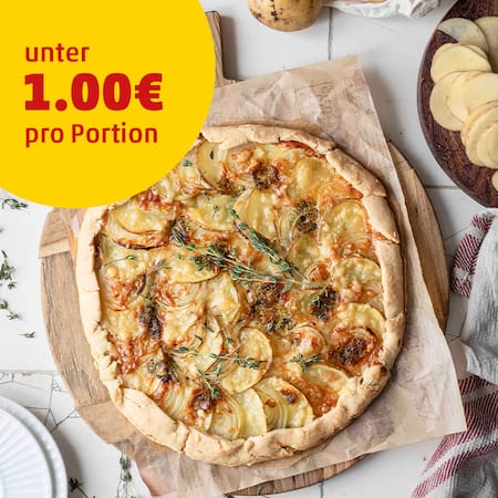 Galette mit Kartoffeln und Zwiebeln