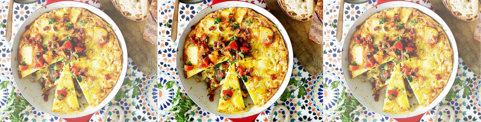 Dieses Bild zeigt die fertige Tortilla.