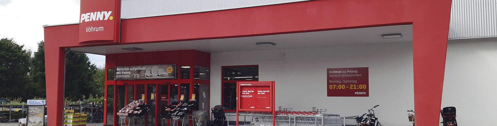 Sie sehen den Eingang vom Penny Markt in Peine, Herrenfelder Str. 41