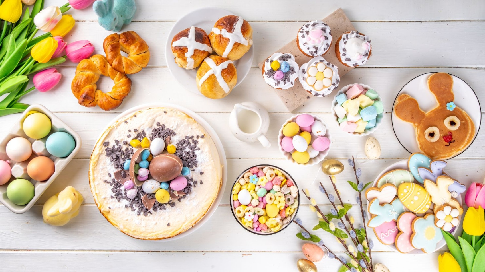 Ostern backen Teaser mit unterschiedlichem Gebäck