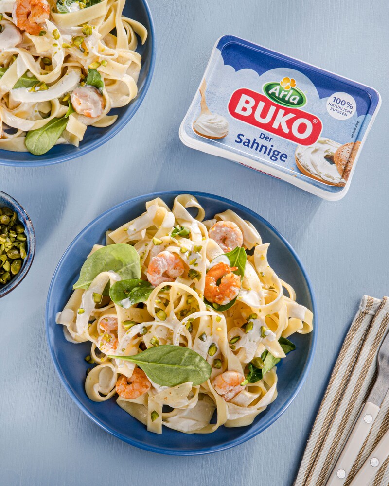 Bandnudeln mit Garnelen