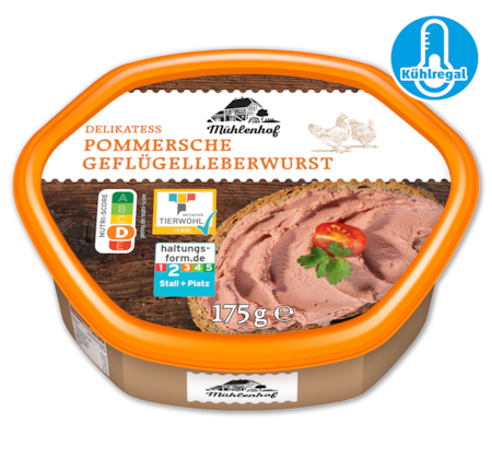 MÜHLENHOF Delikatess Pommersche Geflügelleberwurst