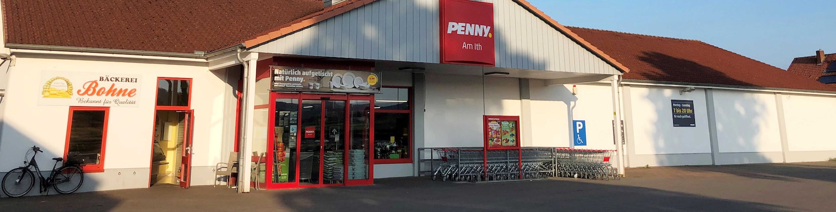 Sie sehen den Eingang vom Penny Markt in Coppenbruegge,Alte Heerstr. 22a