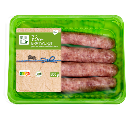 NATURGUT Bio Schweine-Bratwurst grob