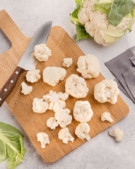 Dieses Bild zeigt unseren Blumenkohl in Bierteig.