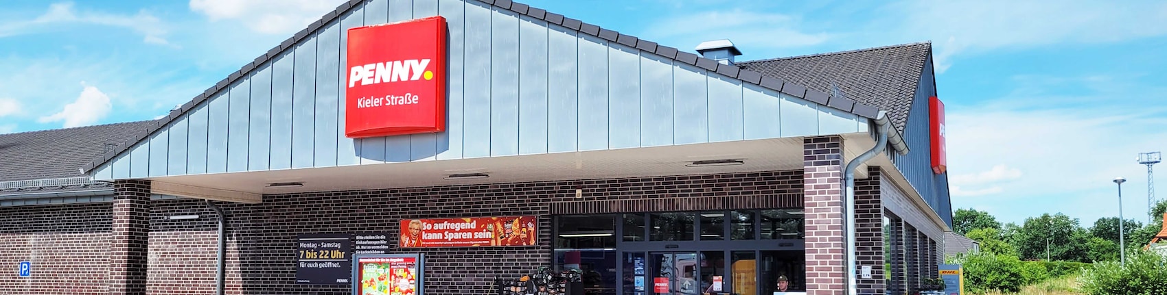 sie sehen den Eingang vom Penny Markt in Kaltenkirchen Kielerstr. 57