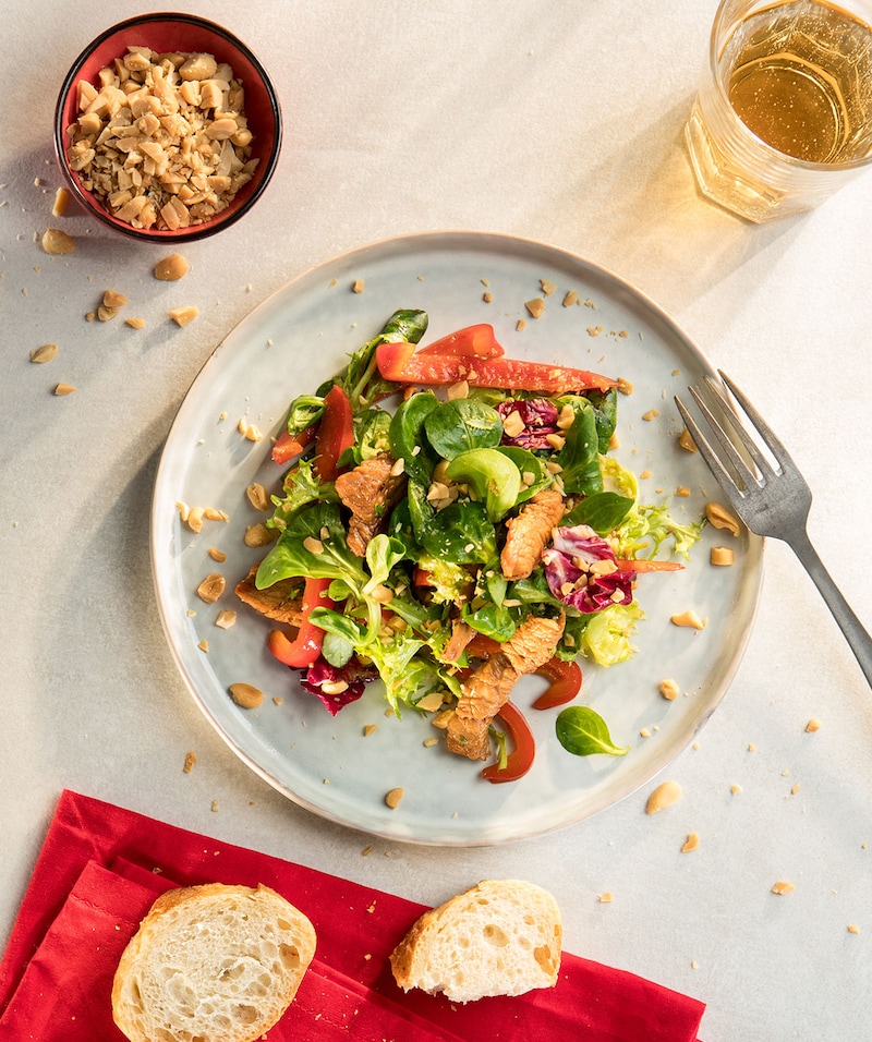 Salat mit Hähnchenhbrust