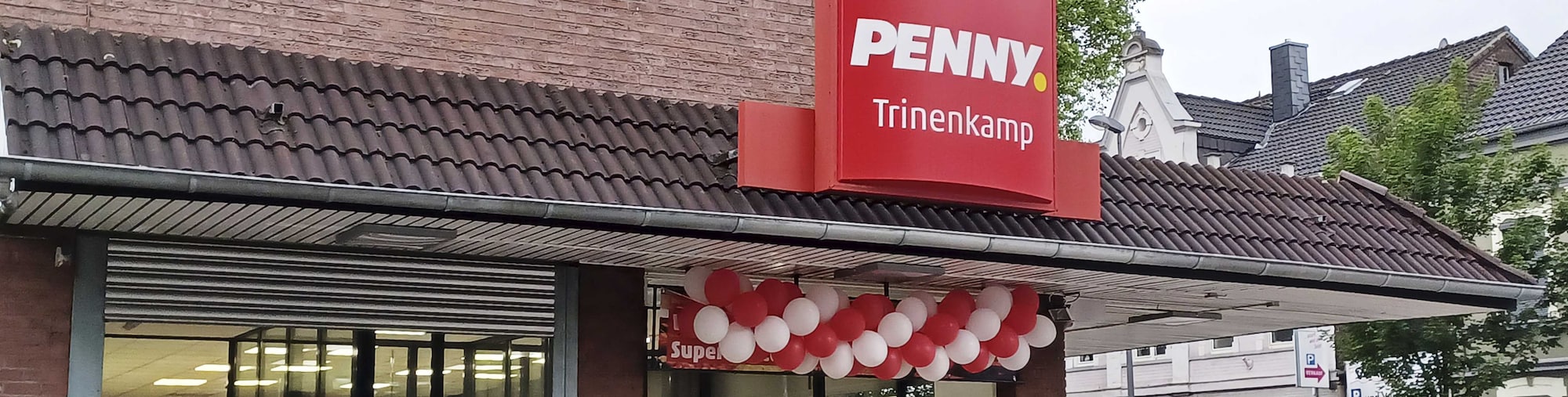 Sie sehen den Eingang vom Penny Markt in Gelsenkirchen - Bismarck, Bismarckstrasse 282-290