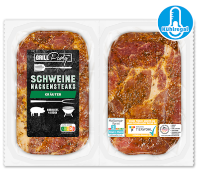 GRILLPARTY  Frische Schweine-Nackensteaks 4.49