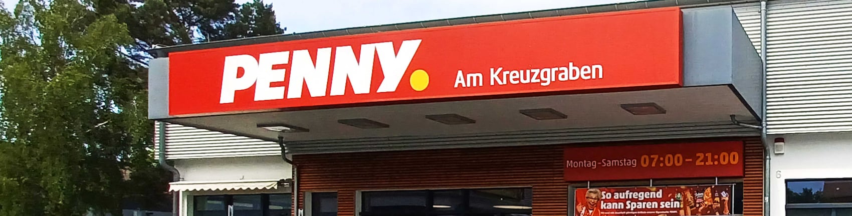 Sie sehen den Eingang vom Penny Markt in Berlin-Pankow Hermann-Hesse-Str. 6