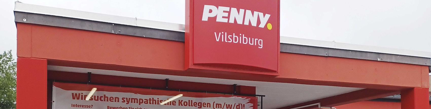 Sie sehen den Eingang vom Penny Markt in Vilsbiburg, Frontenhausener Str. 32