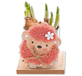 Narzisse in Holzfigur*