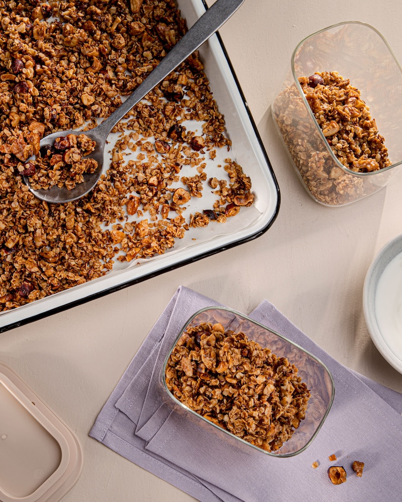 Das Bild zeigt fertige Granola.
