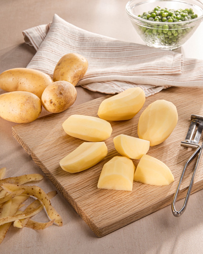 Dieses Bild zeigt die geschälten Kartoffeln.