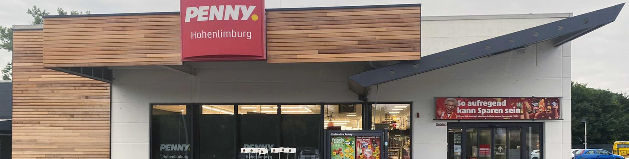 Sie sehen den Eingang vom Penny Markt in Hagen - Hohenlimburg, Am Paulshof 32-34