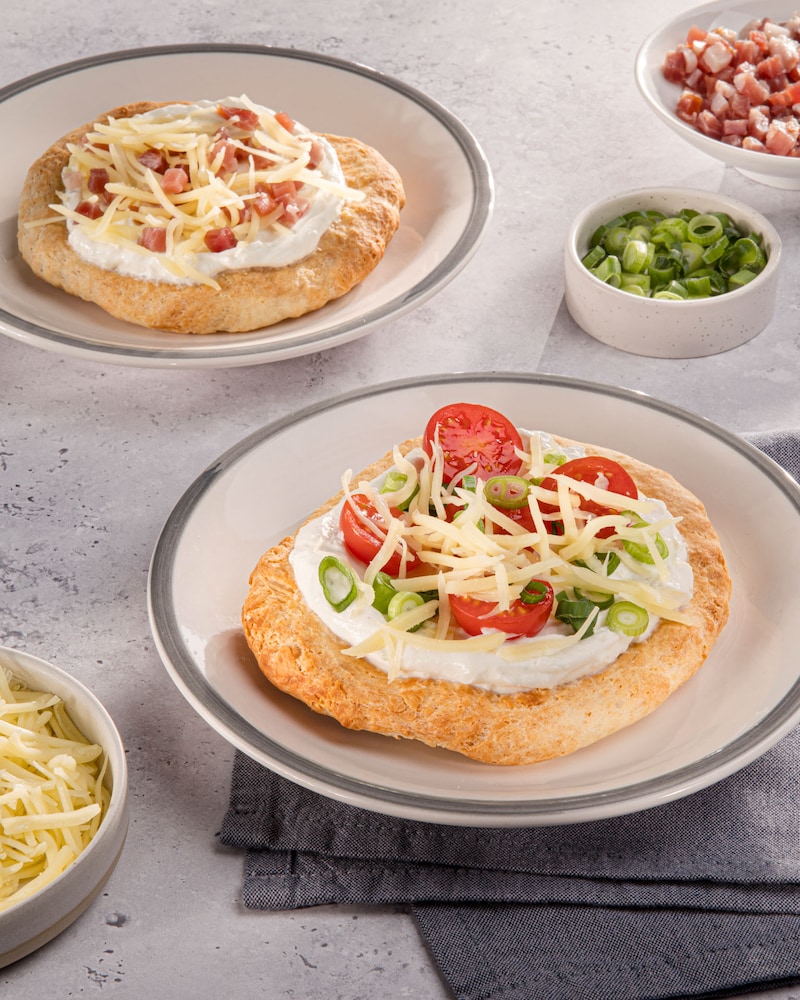 Dieses Bild zeigt die fertigen Langos.