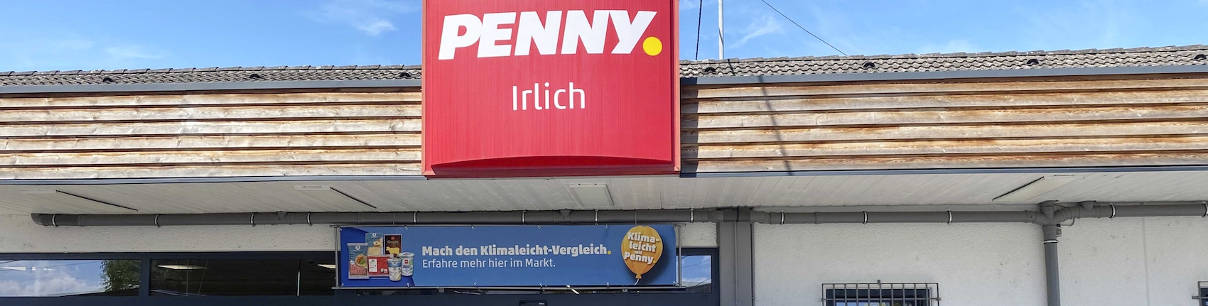 Sie sehen den Eingang vom Penny Markt in Neuwied – Irlich Auf Dem Ebenfeld 3