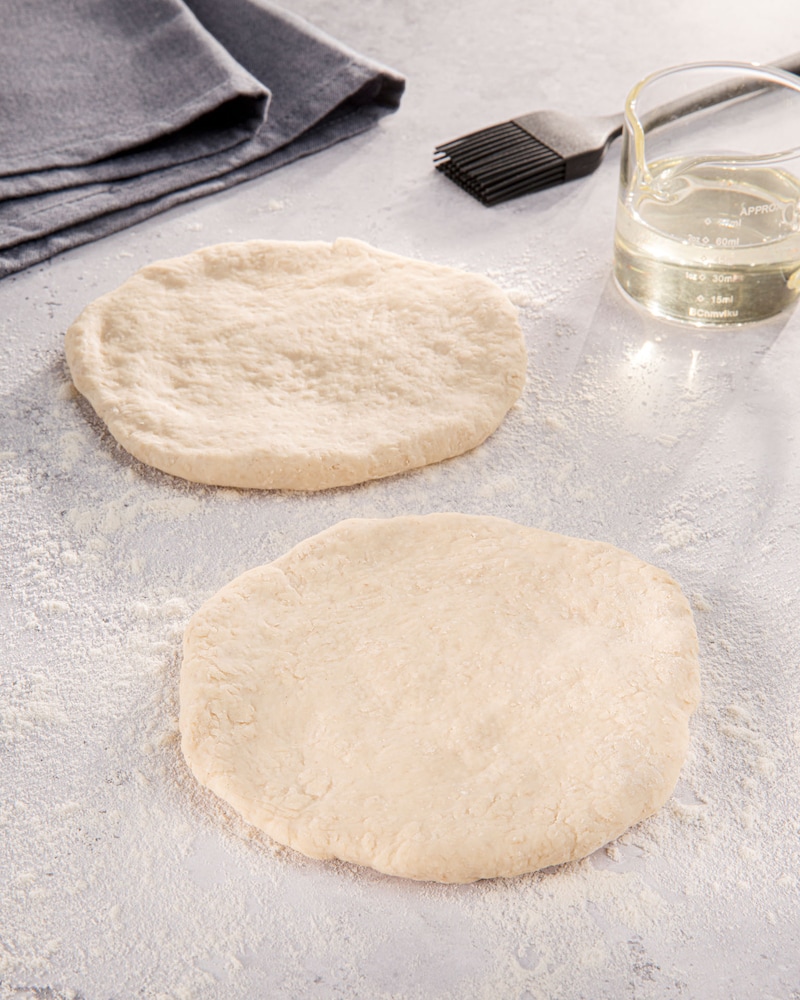 Dieses Bild zeigt kreisförmigen Teig.