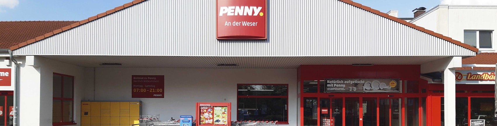 Sie sehen den Eingang vom Penny Markt in Hameln, Ziesenisstr. 1