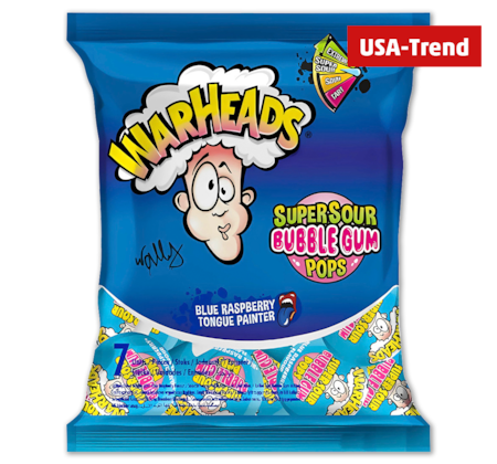 WARHEADS Super Sour Bubble Gum Pops*