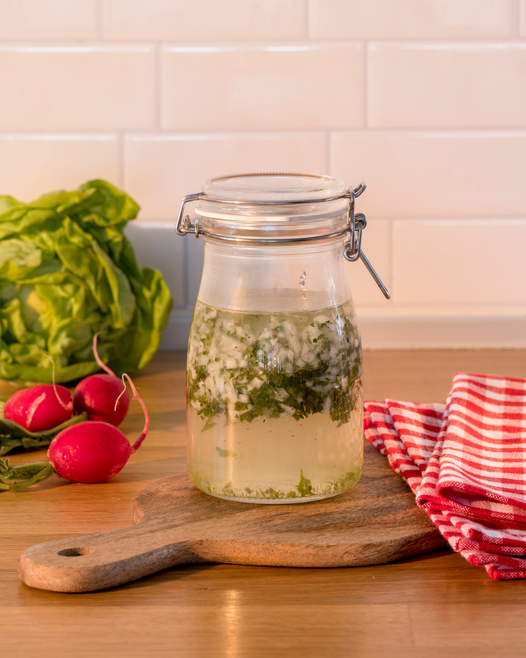 Essig und Öl Dressing