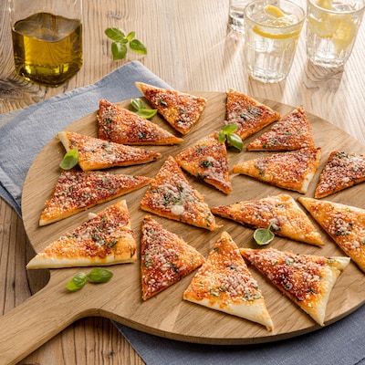 Dieses Bild zeigt die fertigen Pizza-Ecken.