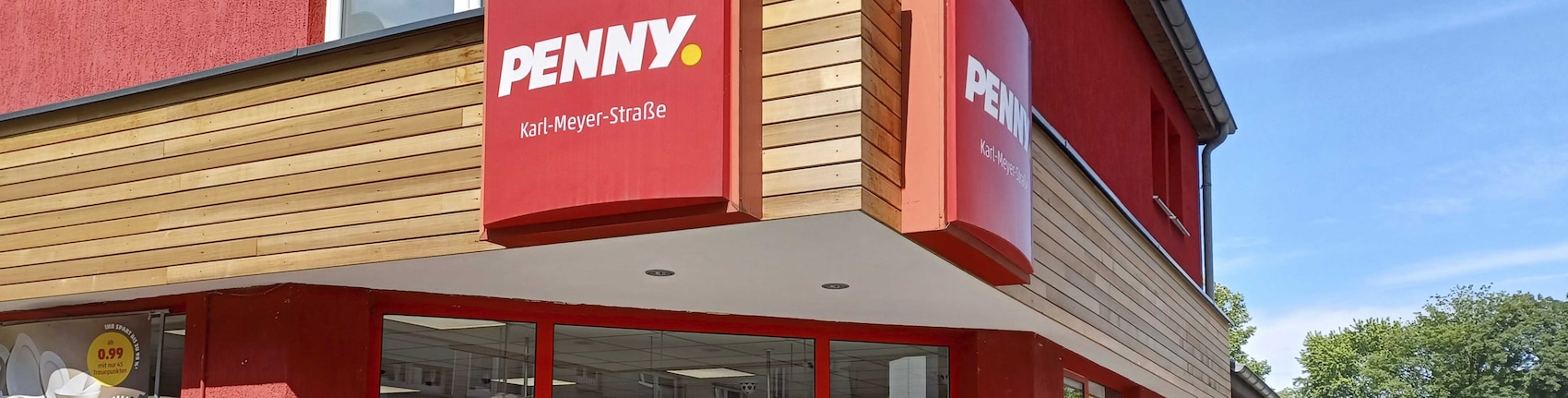 Sie sehen den Eingang vom Penny Markt in Gelsenkirchen - Rotthausen, Karl-Meyer-Strasse 5