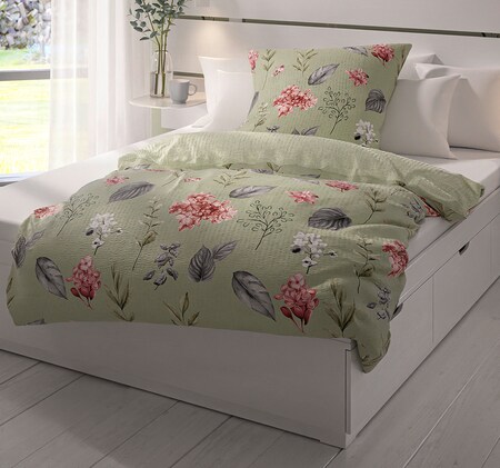 HOME IDEAS Living Seersucker-Wendebettwäsche-Garnitur bedruckt 12.99