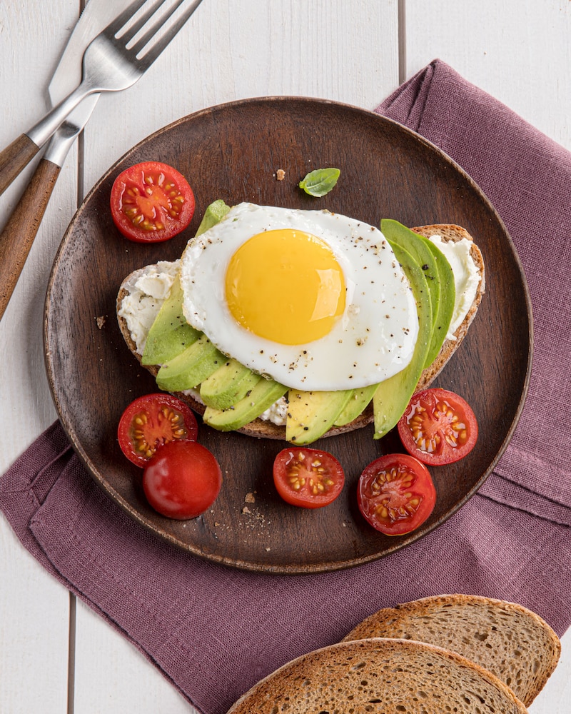Dieses Bild zeigt das fertige Avocado Brot.