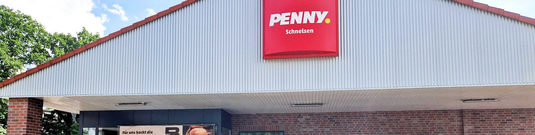 sie sehen den Eingang vom Penny Markt in Hamburg/Schnelsen Holsteiner Chaussee 274