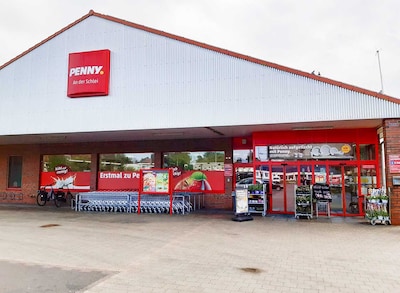 sie sehen den Eingang vom Penny Markt in Kappeln Ziegeleiweg 2