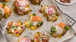 Dieses Bild zeigt die fertigen Smashed Potatoes.