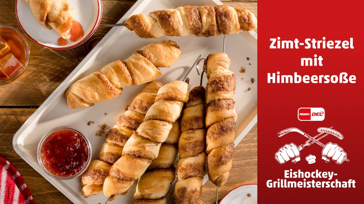 Dieses Bild zeigt unsere Zimt-Striezel – frisch vom Grill.