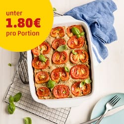 Dieses Bild zeigt unsere Vegane Lasagne.