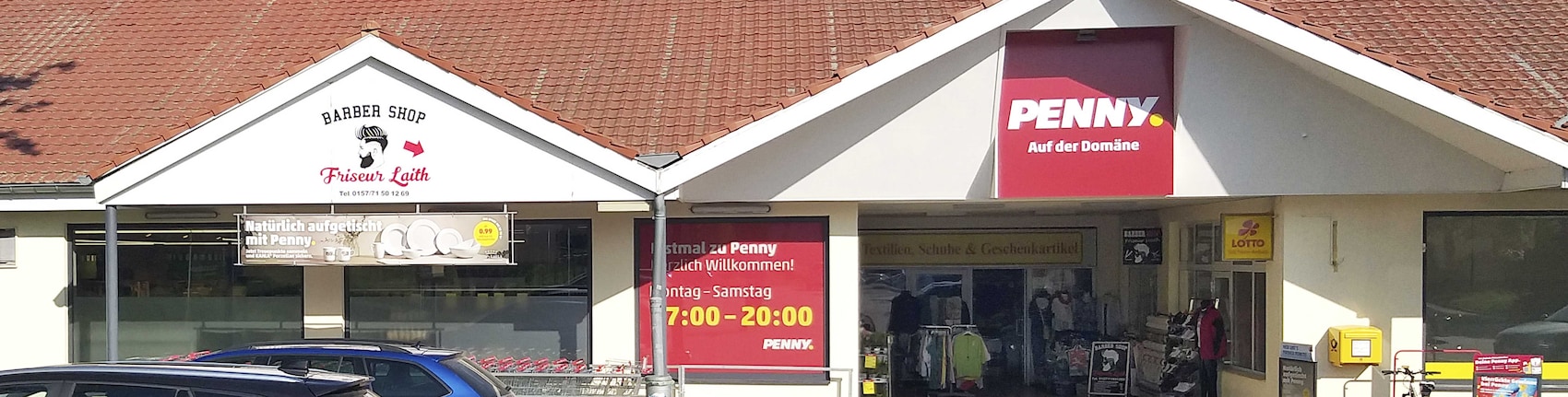 Sie sehen den Eingang vom Penny Markt in Bad Lauchstädt Am Bahnhof 23