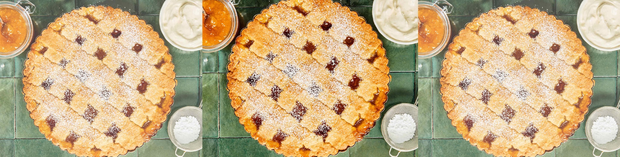Dieses Bild zeigt die fertige Crostata.