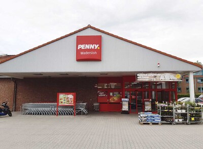 Sie sehen den Eingang vom Penny Markt in Wadersloh, Bahnhofstr. 24