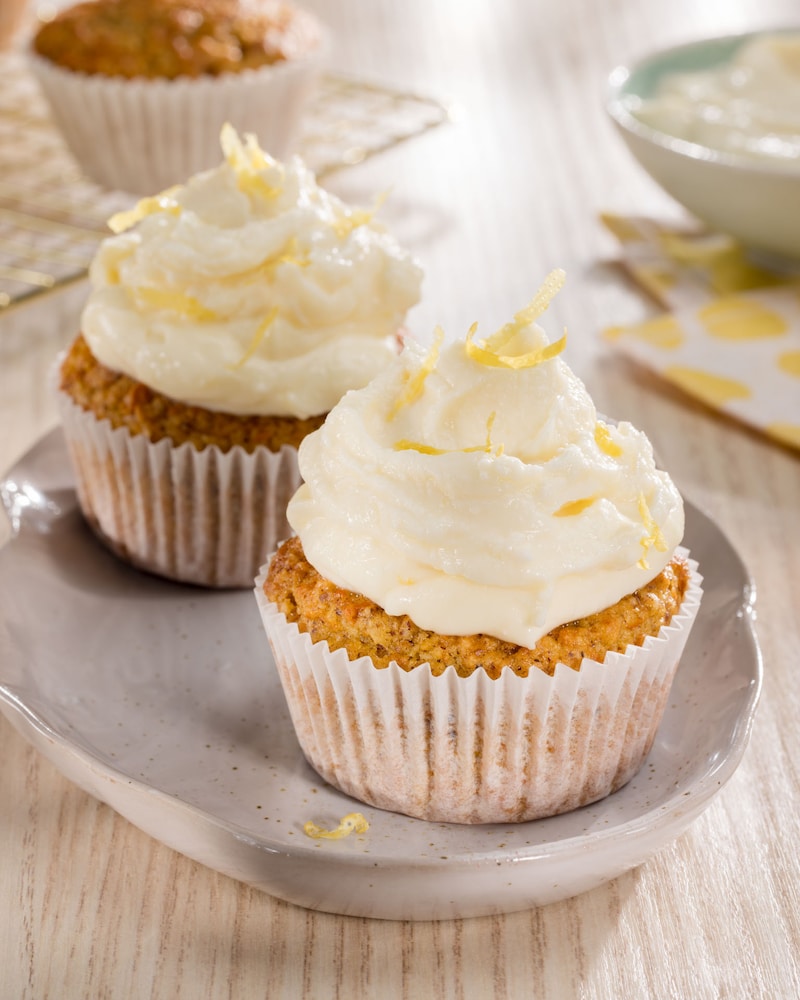 Dieses Bild zeigt die fertigen Möhrenmuffins