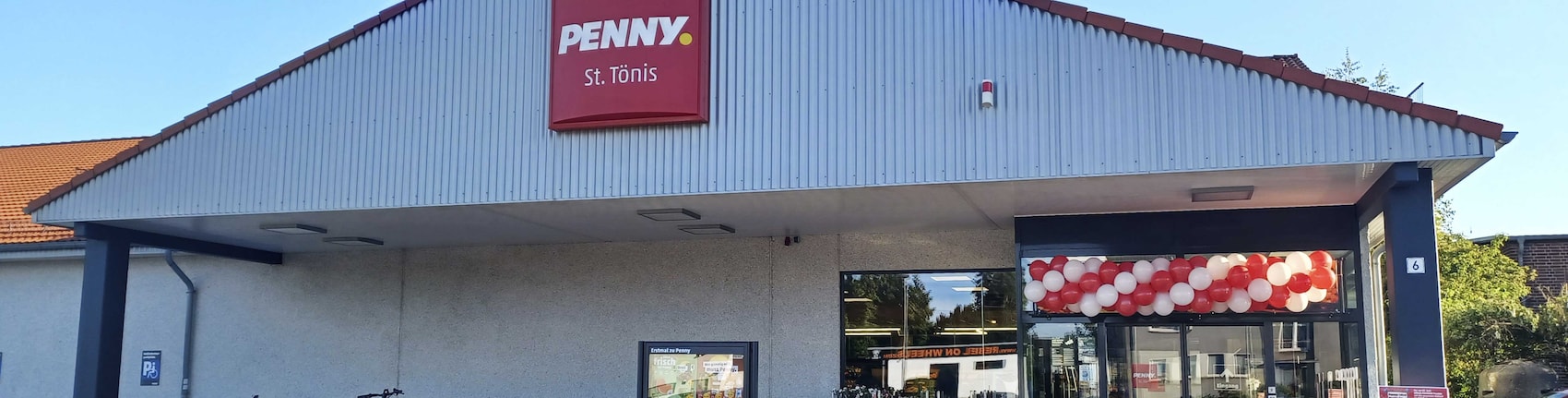 Sie sehen den Eingang vom Penny Markt Tönisvorst - Sankt Tönis Maysweg 6