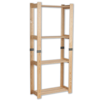 Schwerlast-Schraubregal aus Holz