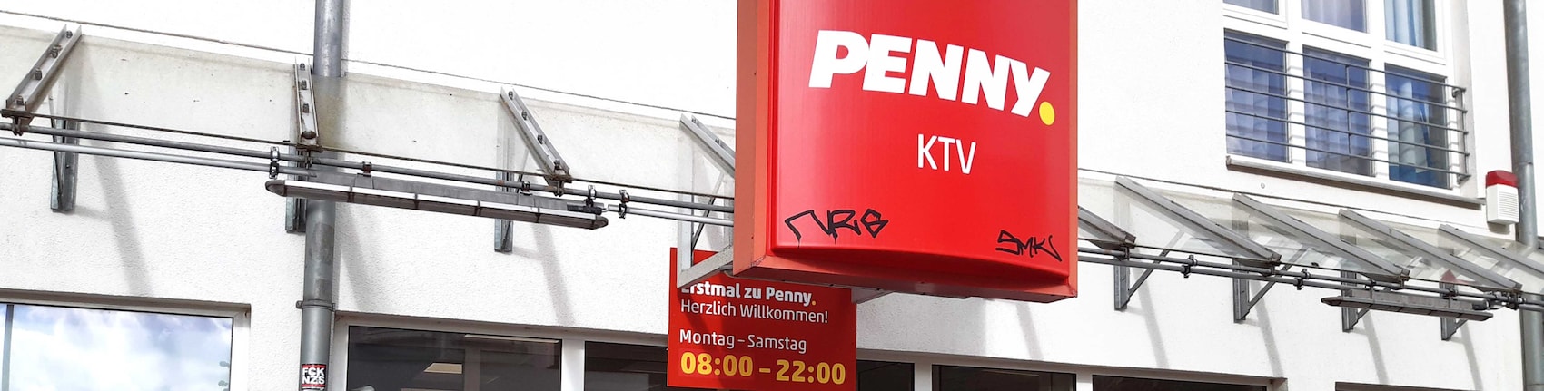 sie sehen den Eingang vom Penny Markt in Rostock/Kroepliner Tor (Vorstadt) Ottostr. 6
