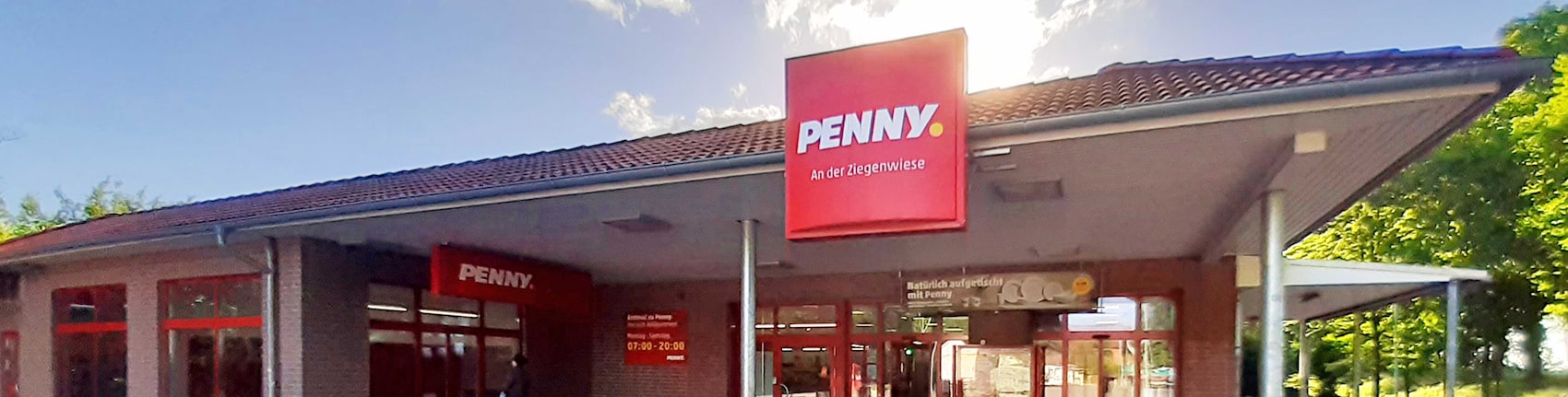 sie sehen den Eingang vom Penny Markt in Boizenburg Ellerholzwiesen 7
