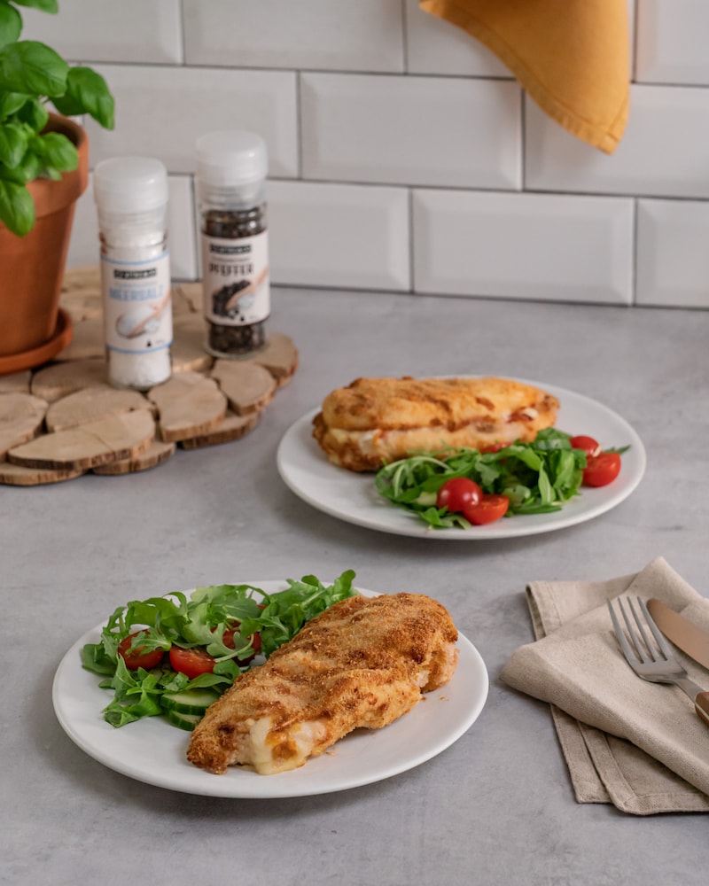 Dieses Bild zeigt das angerichtete Cordon Bleu.