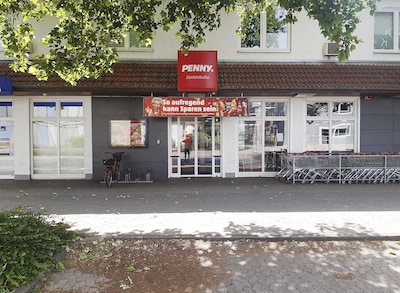 Sie sehen den Eingang vom Penny Markt in Hameln/Innenstadt, Suentelstr. 10/12