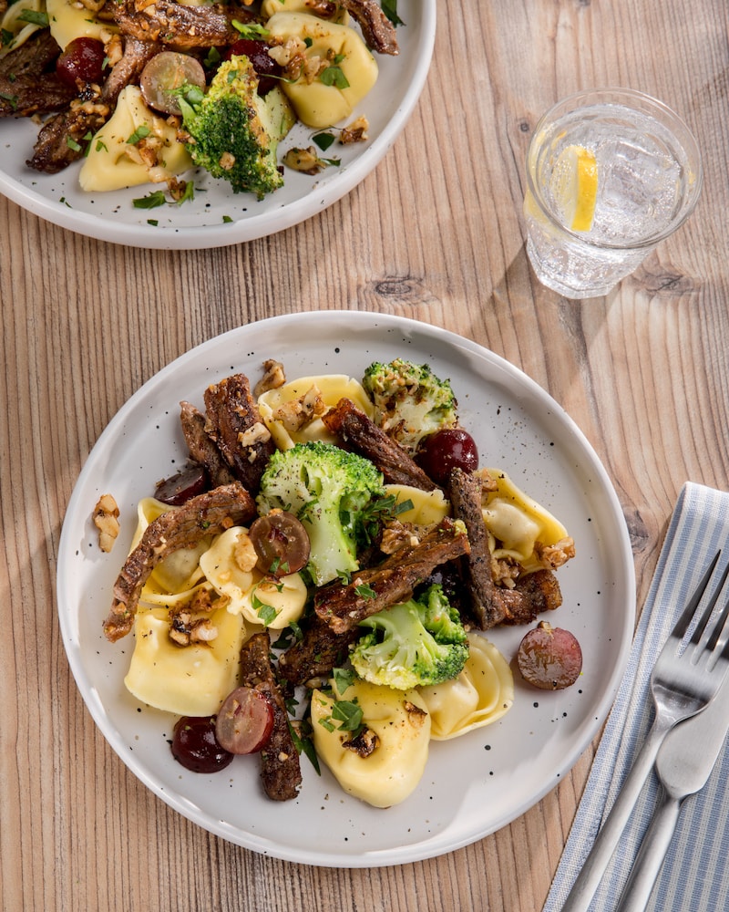 Dieses Bild zeigt die fertigen Tortelloni Proscuitto.