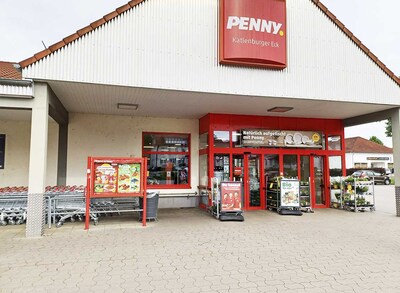 Sie sehen den Eingang vom Penny Markt in Katlenburg, Osteroder Str. 1