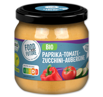FOOD FOR FUTURE Veganer Aufstrich Paprika-Tomate-Zucchini-Aubergine